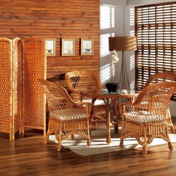 Conjunto de Comedor en Mimbre
