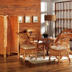 Conjunto de Comedor en Mimbre